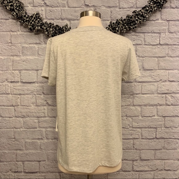 NWT Rae Dunn HUGS T-Shirt in Heather Oatmeal - Picture 7 of 11